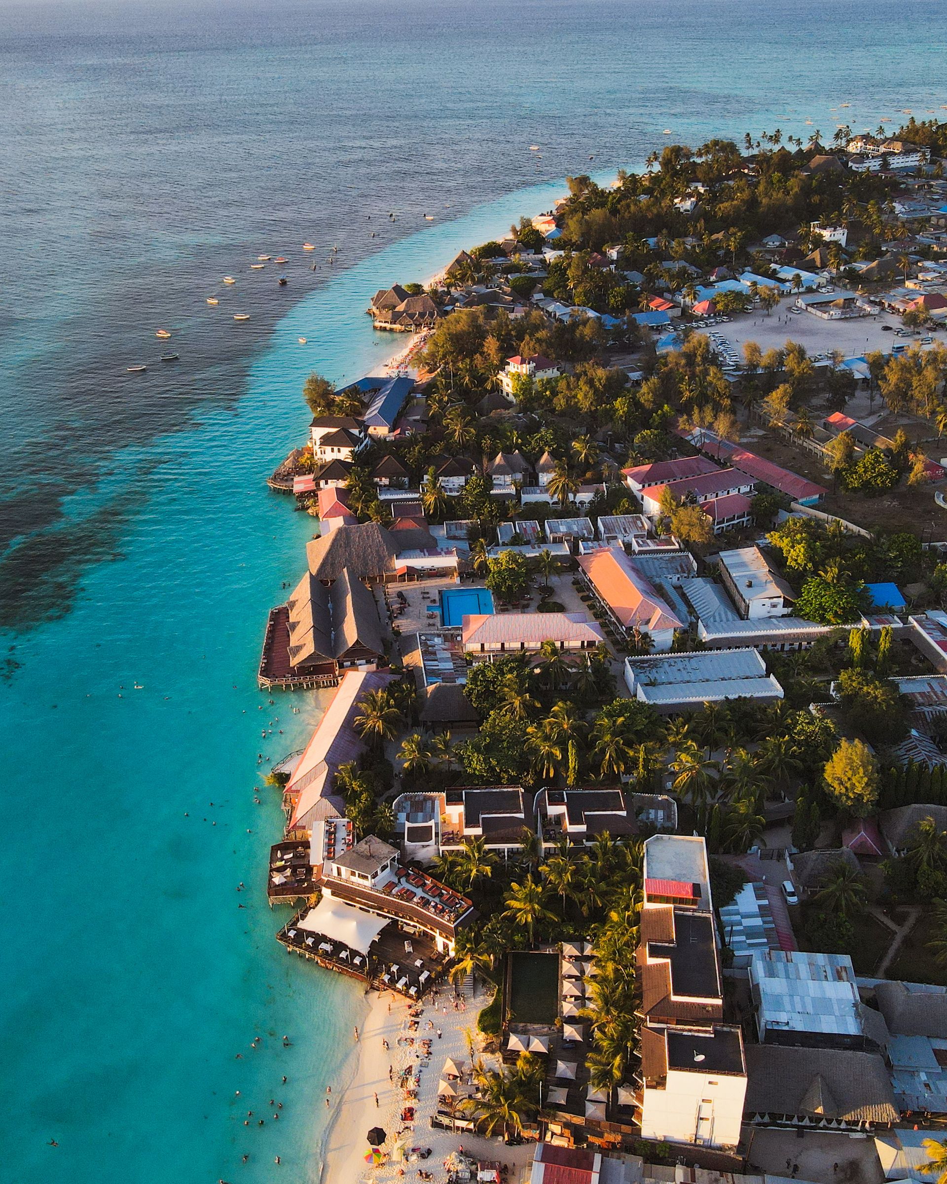 Turquoise water along Nungwi, Zanzibar